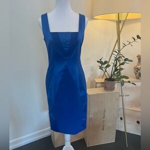 Vince Camuto Royal Blue Midi Dress 4